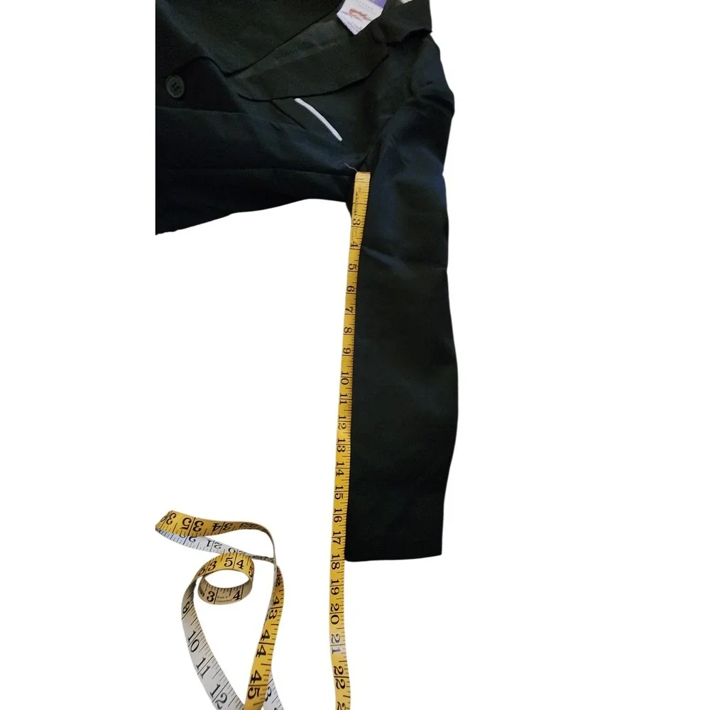 AOHUAFENG Mens Black 2 Piece Suit Set Single Button Blazer and Trousers Size M